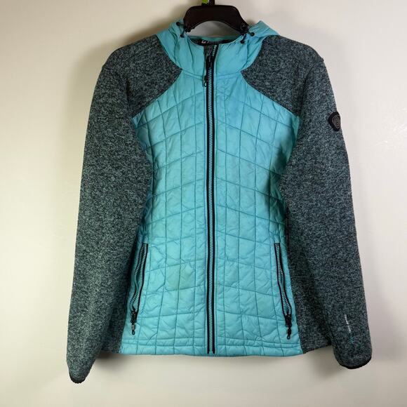 Killtec Womens Jacket Sz 14 Blue Hooded Tech Series Quilted Puffer Snow Ski Coat - Picture 1 of 9
